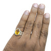 Natural Citrine Silver Ring 4.70 Ct