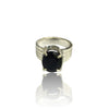 Natural Black Tourmaline Silver Ring 6.41 Ct