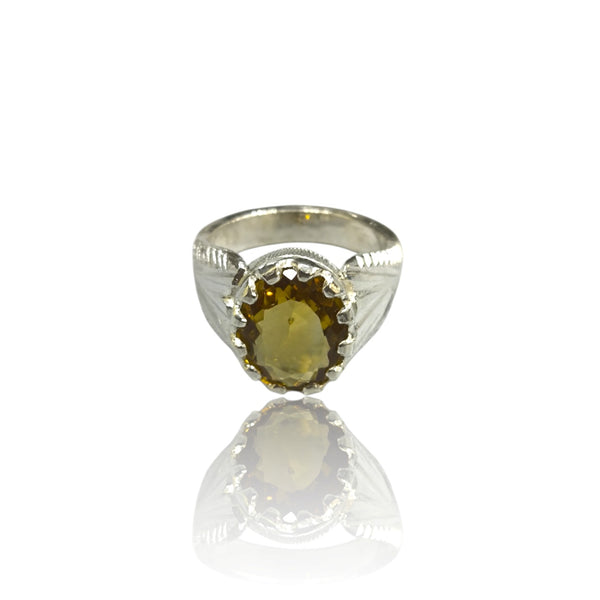 Natural Citrine Silver Ring 4.40 Ct