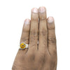 Natural Citrine Silver Ring 5.86 Ct