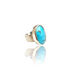 Natural Irani Fairoos Silver Ring 21.93 Ct — side view, lab certified natural Irani firoza turquoise