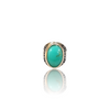 Natural American Fairoos Silver Ring 14.00 Ct — close up detail, authentic American firoza turquoise silver ring
