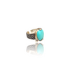 Natural American firoza turquoise silver ring 5.80ct — lab certified Click Gems