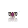 Natural Ruby Silver Ring 2.71 Ct — side view, lab certified natural natural ruby manik