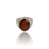 Natural Hessonite Silver Ring 11.18 Ct