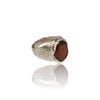 Natural Hessonite Silver Ring 11.18 Ct